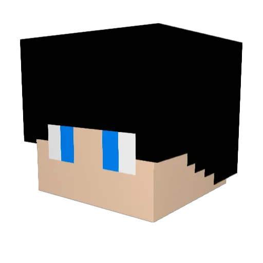 Mynun Minecraft avatar head, 3D render