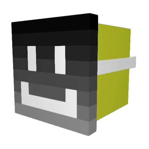 Mynzin Minecraft avatar head, 3D render