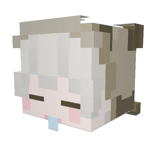 Myo_saeng Minecraft avatar head, 3D render