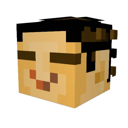Myobuu Minecraft avatar head, 3D render