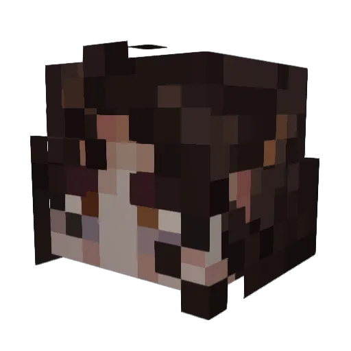 Myonen Minecraft avatar head, 3D render