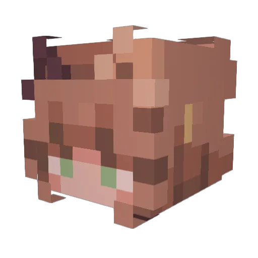 Myosoti Minecraft avatar head, 3D render