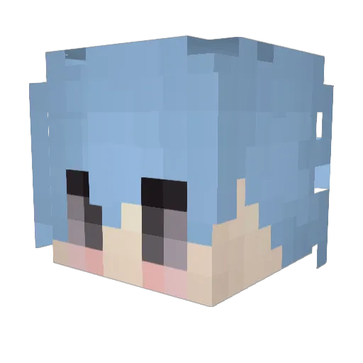 Myosotis0100 Minecraft avatar head, 3D render
