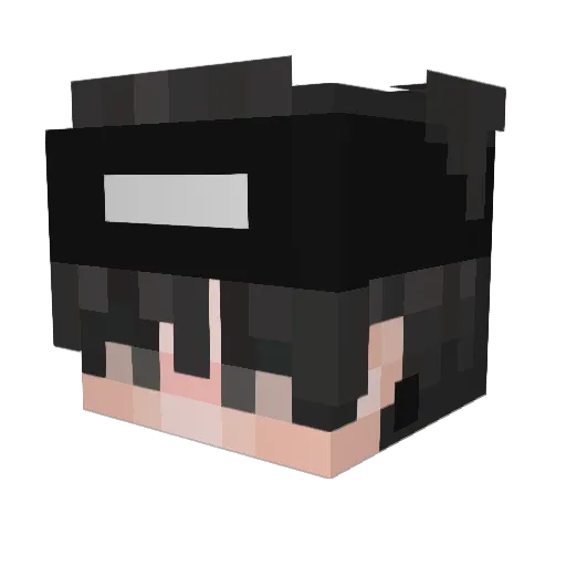 Myotics Minecraft avatar head, 3D render