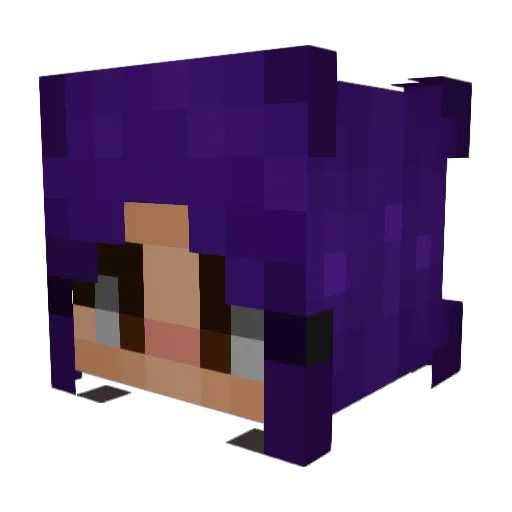 Mypai Minecraft avatar head, 3D render