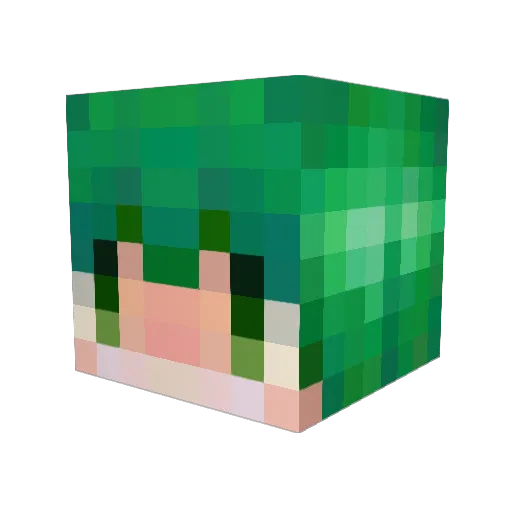 Myppy Minecraft avatar head, 3D render