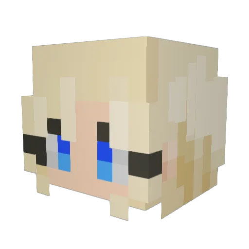 Mypunme Minecraft avatar head, 3D render