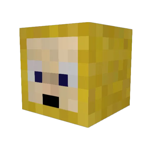 MyrLala Minecraft avatar head, 3D render