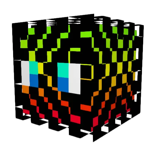 MyrLyratos Minecraft avatar head, 3D render