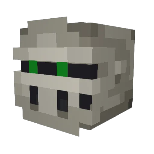 MyraKnight Minecraft avatar head, 3D render