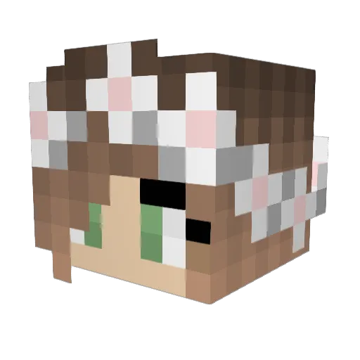 MyraLife Minecraft avatar head, 3D render