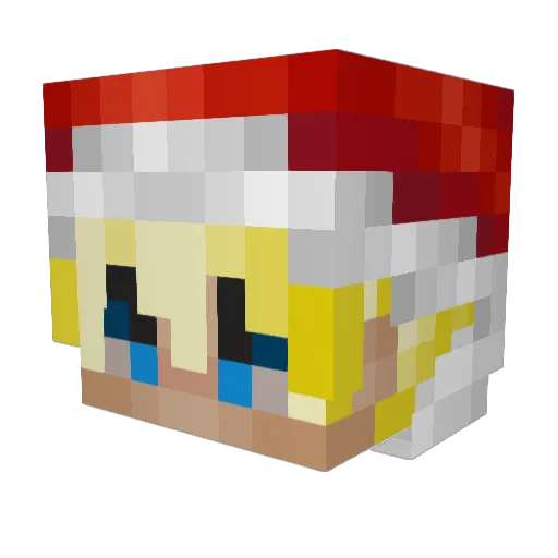 Myra___ Minecraft avatar head, 3D render