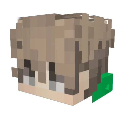Myraill Minecraft avatar head, 3D render