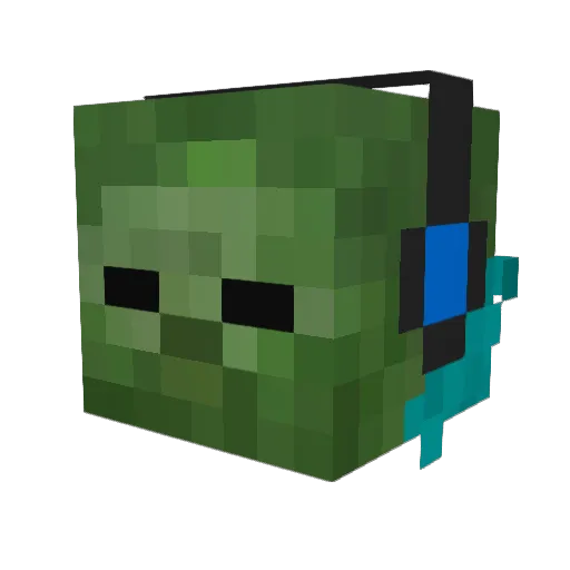 Myraql Minecraft avatar head, 3D render