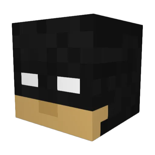 Myratsuko Minecraft avatar head, 3D render