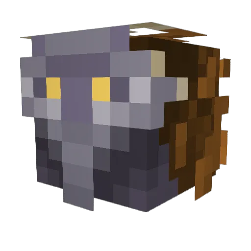 Myrbane Minecraft avatar head, 3D render