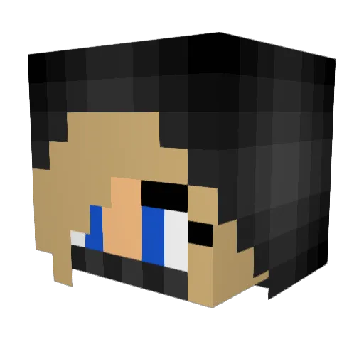 Myrdo Minecraft avatar head, 3D render