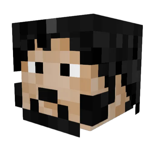 Myriadic Minecraft avatar head, 3D render