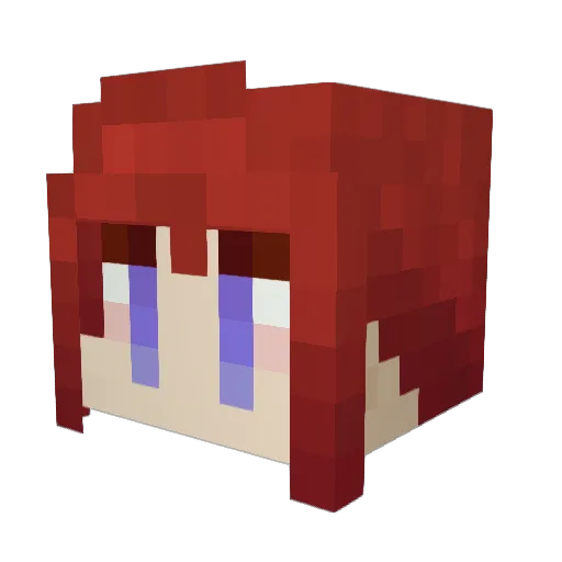 Myricci Minecraft avatar head, 3D render
