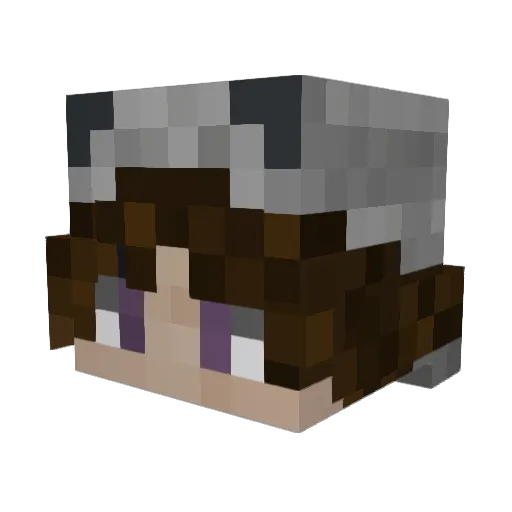 Myrimi Minecraft avatar head, 3D render