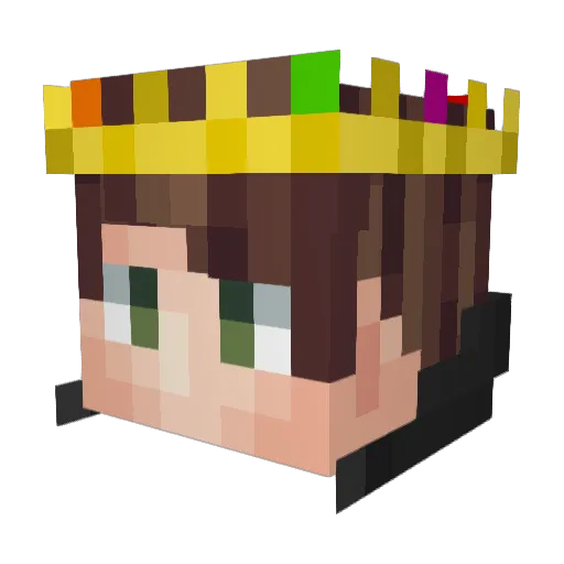Myriou Minecraft avatar head, 3D render