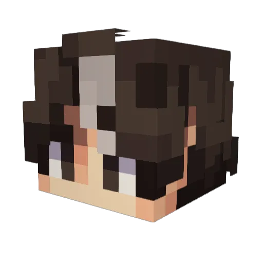 Myrlevios Minecraft avatar head, 3D render