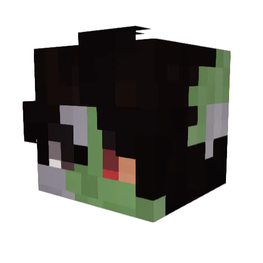 Myrmace Minecraft avatar head, 3D render