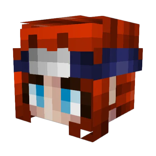 Myronblink Minecraft avatar head, 3D render