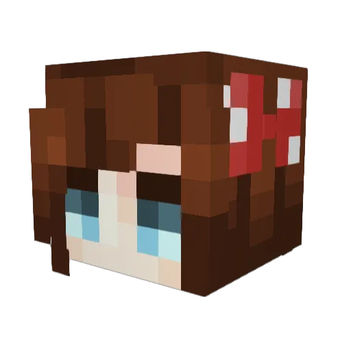 MyrtheMuisje Minecraft avatar head, 3D render