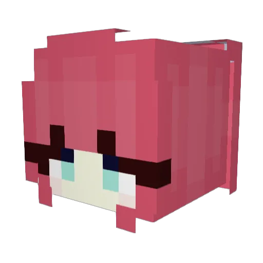 Myrtoa Minecraft avatar head, 3D render