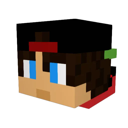 Myrtox_16 Minecraft avatar head, 3D render