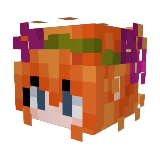 Mysaan Minecraft avatar head, 3D render