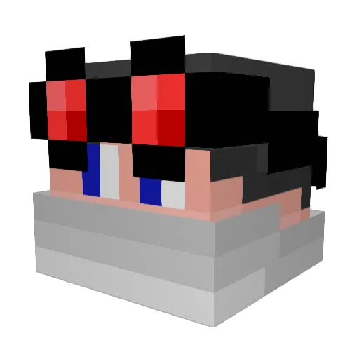 Mysais Minecraft avatar head, 3D render