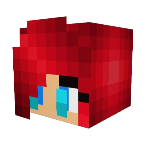 Mysantropia Minecraft avatar head, 3D render