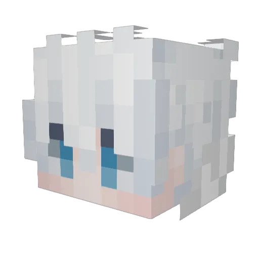 Mysirp Minecraft avatar head, 3D render