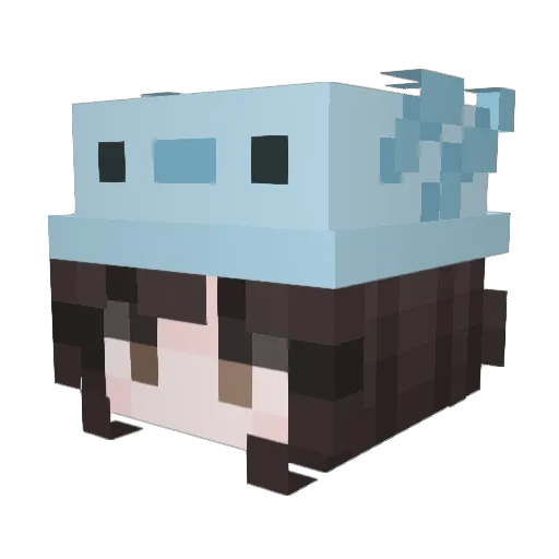 Mysiula_ Minecraft avatar head, 3D render