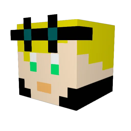 MyskJ Minecraft avatar head, 3D render