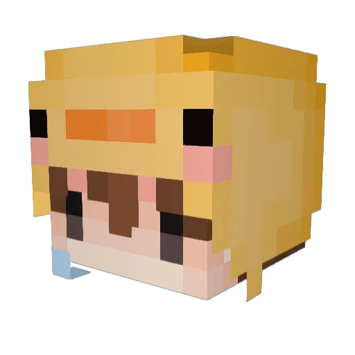 Mysmop Minecraft avatar head, 3D render