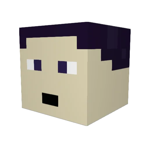 Myssi Minecraft avatar head, 3D render