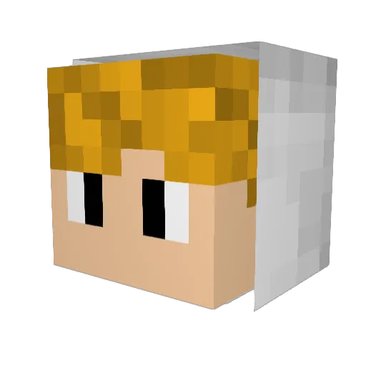 Myssterii Minecraft avatar head, 3D render