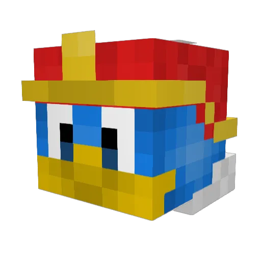 Myst1Cow Minecraft avatar head, 3D render