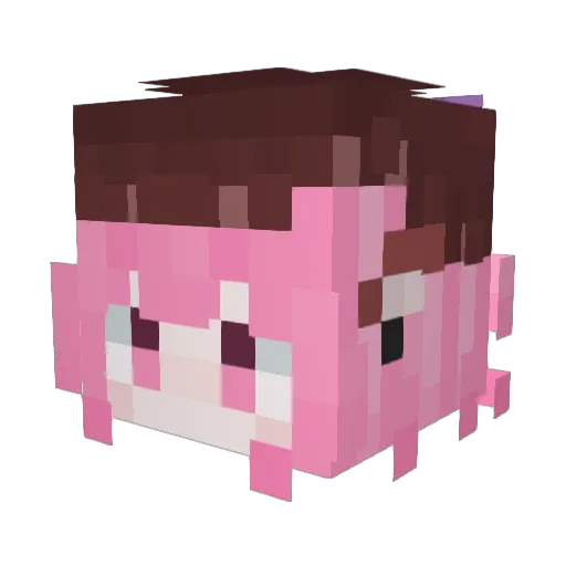 Myst1a Minecraft avatar head, 3D render