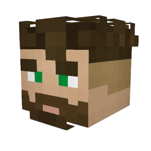 Myst316 Minecraft avatar head, 3D render