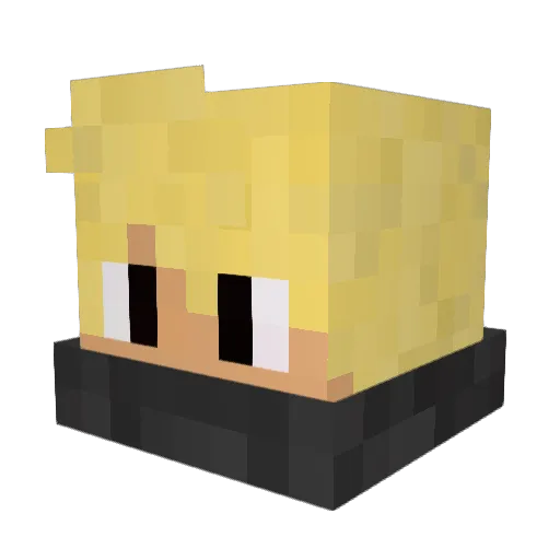 Myst3R Minecraft avatar head, 3D render