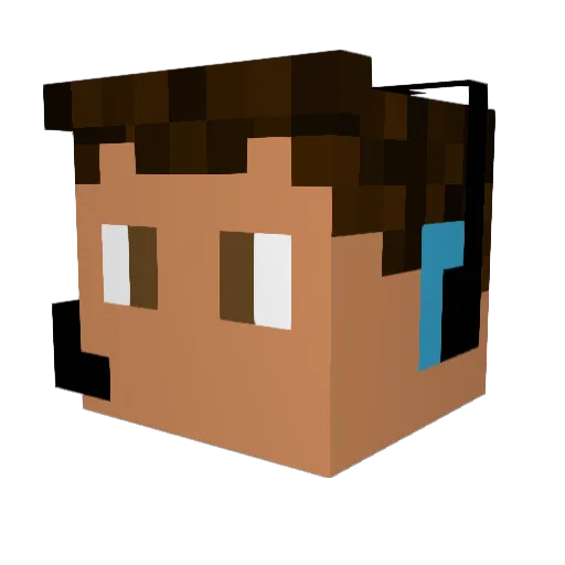 Myst4ke Minecraft avatar head, 3D render