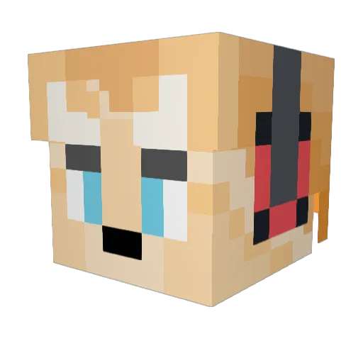 Myst_Krystal Minecraft avatar head, 3D render