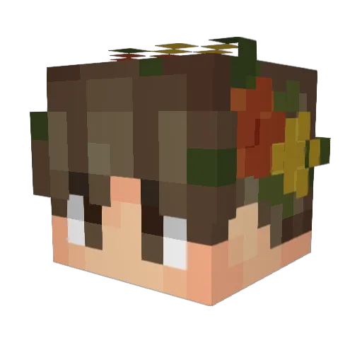 Myst_icy Minecraft avatar head, 3D render