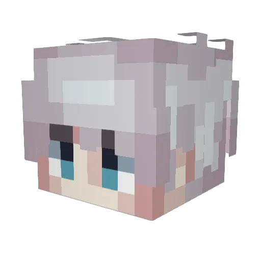 Mystaf Minecraft avatar head, 3D render