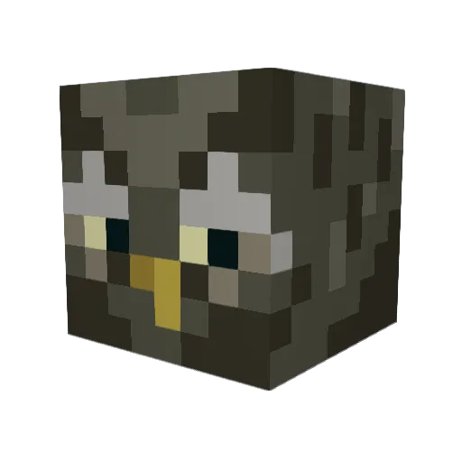 Mystaria Minecraft avatar head, 3D render