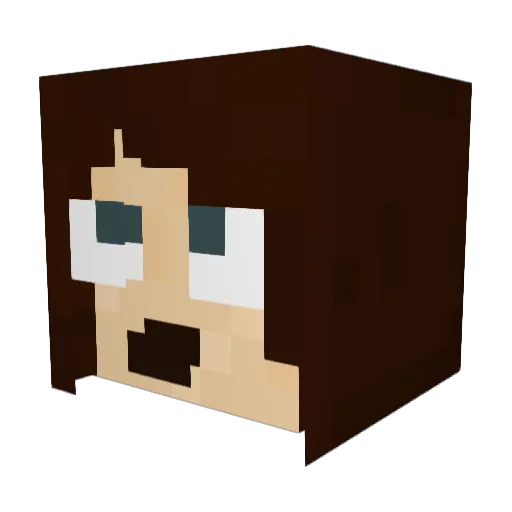 Mystathisnow Minecraft avatar head, 3D render